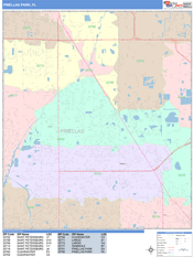 Pinellas Park Digital Map Color Cast Style